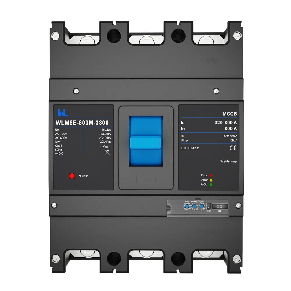 MCCB circuit breaker WLM6E-800A-3300 3P/4P    WLM6E Series electronic type circuit breaker 400V/690V 800 amp 3 Poles/4 Poles built in lsig