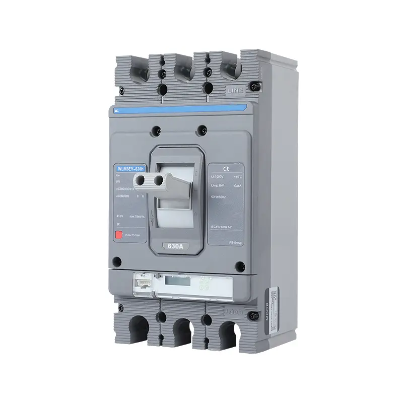 WLM8EY-630H-3300 630a mccb LCD circuit breaker 3p mccb molded case circuit breaker