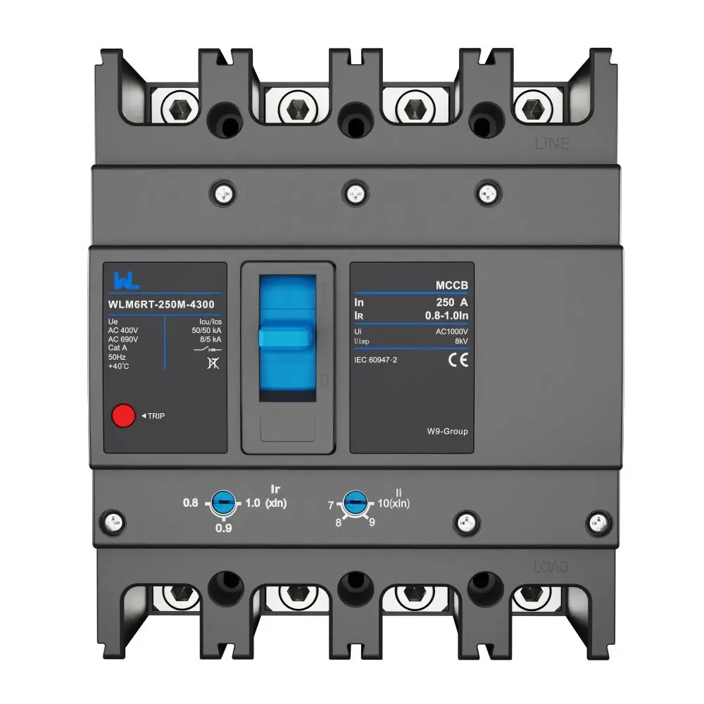 Adjustable Mccb WLM6RT-250A-3300 3P/4...