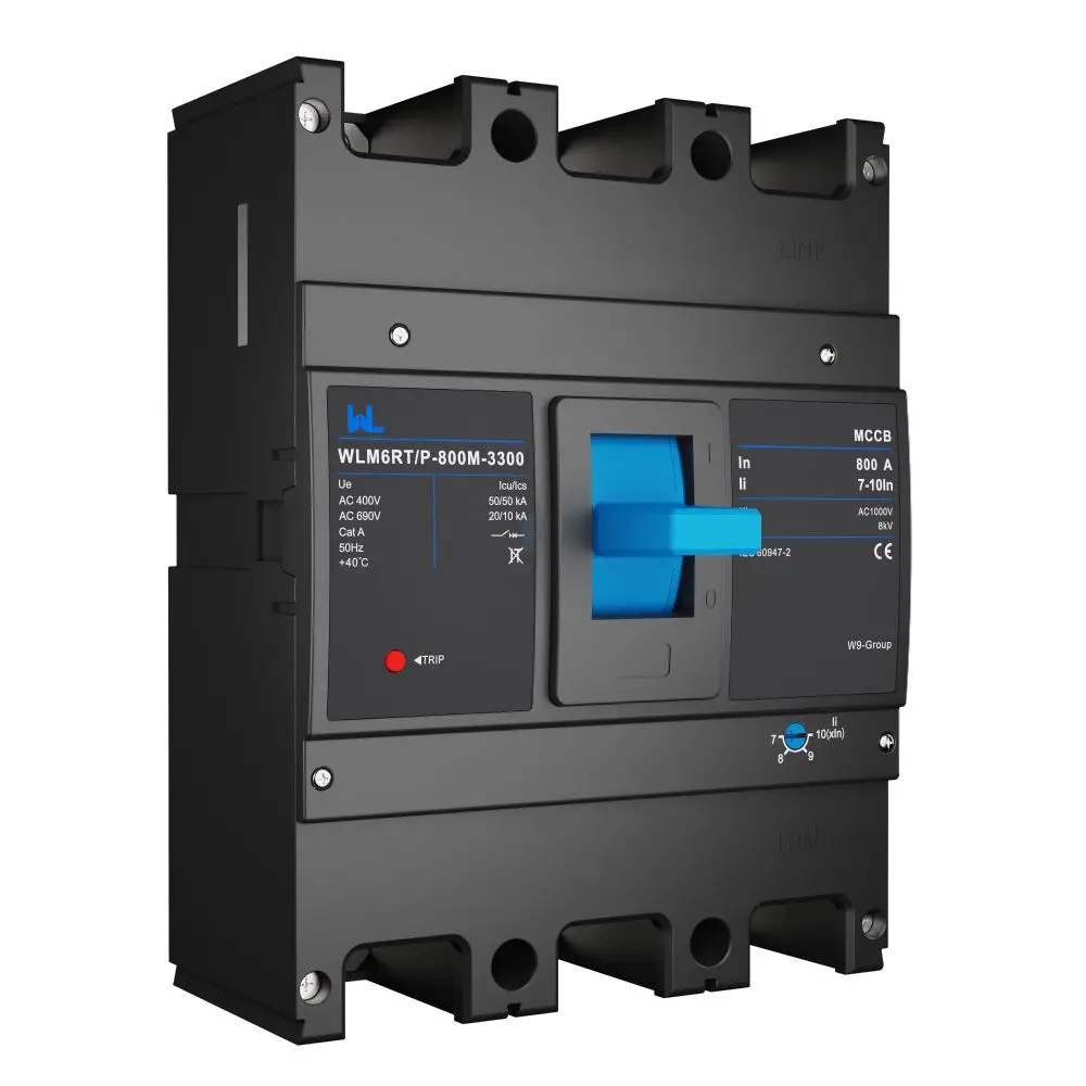 Adjustable Mccb WLM6RT-800A-3300 3P  WLM6RT Series  Molded Case Circuit Breaker breaker 400V/690V 800 amp 3 Poles