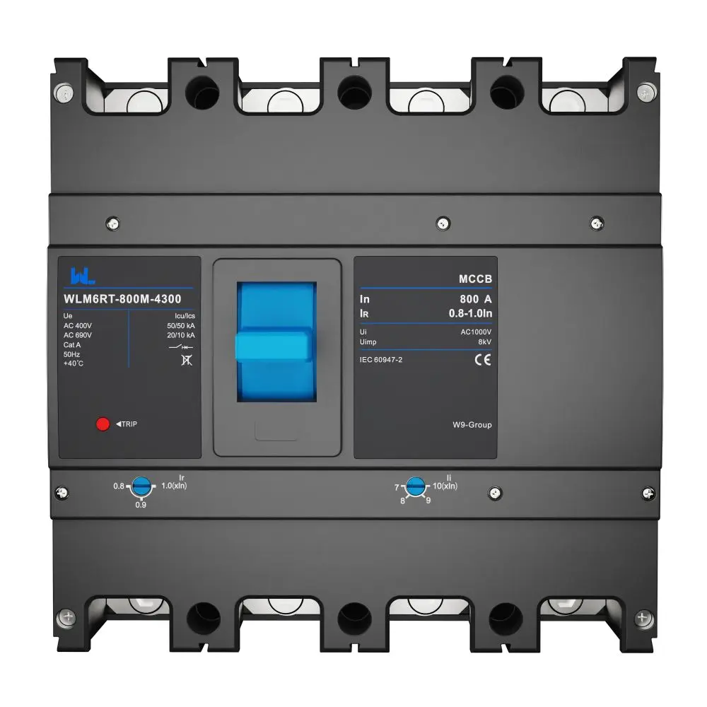 Adjustable Mccb WLM6RT-800A-3300 3P  WLM6RT Series  Molded Case Circuit Breaker breaker 400V/690V 800 amp 3 Poles