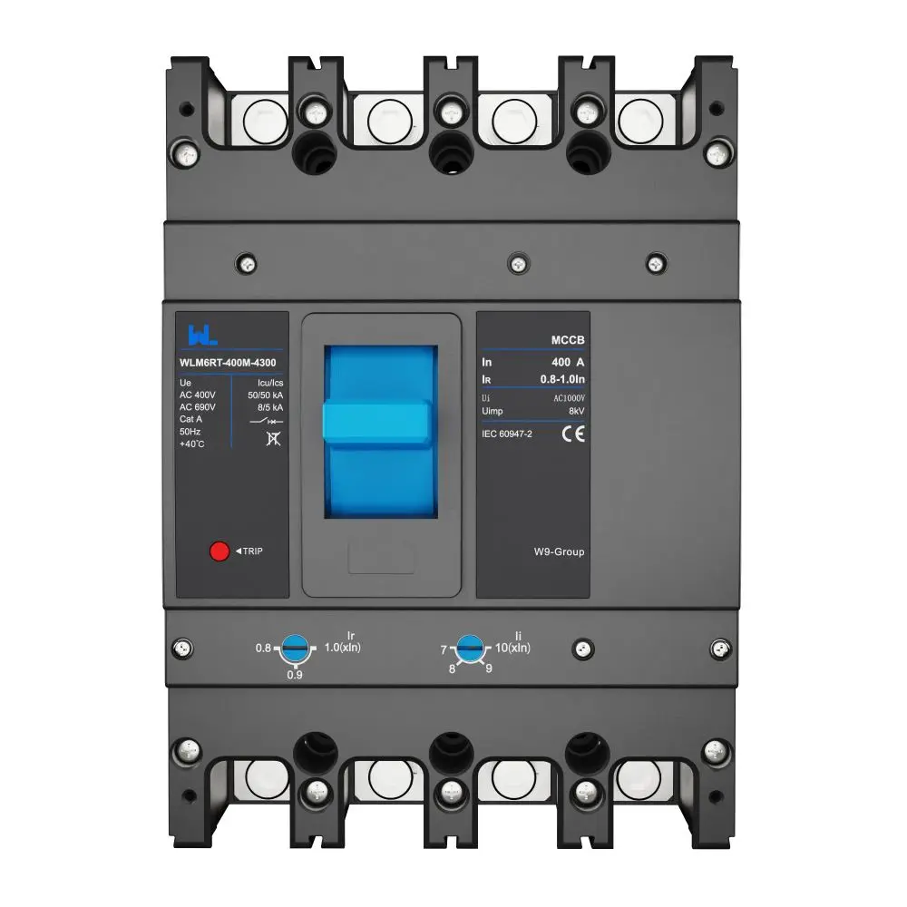 Adjustable Mccb WLM6RT-400A-3300 3P  WLM6RT Series 400vac Thermal magnetic type moulded case circuit breaker 400V/690V MCCB 400A  3 Poles