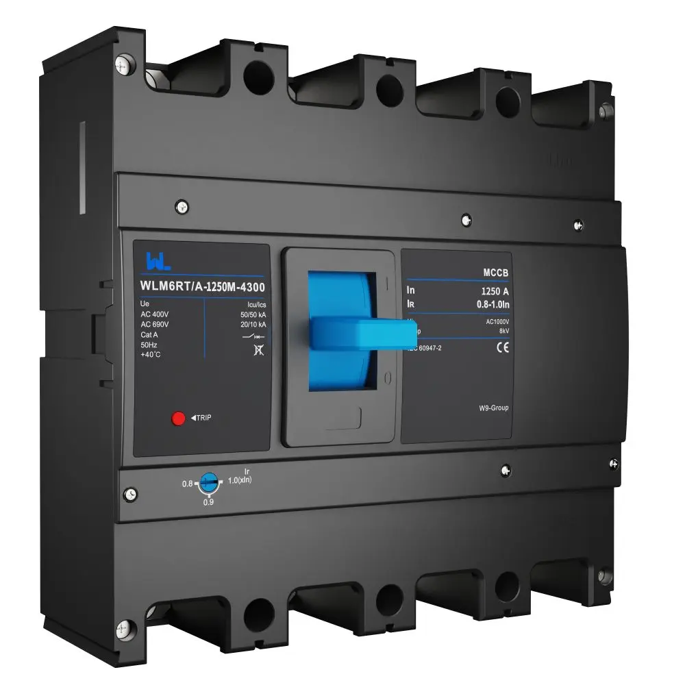 Adjustable mccb WLM6RT-1250A-3300 3P  WLM6RT Series  Moulded Case Circuit Breaker400V/690V mccb 800A 3 Poles