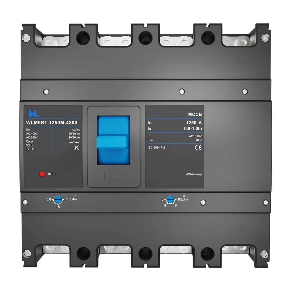 Adjustable mccb WLM6RT-1250A-3300 3P  WLM6RT Series  Moulded Case Circuit Breaker400V/690V mccb 800A 3 Poles