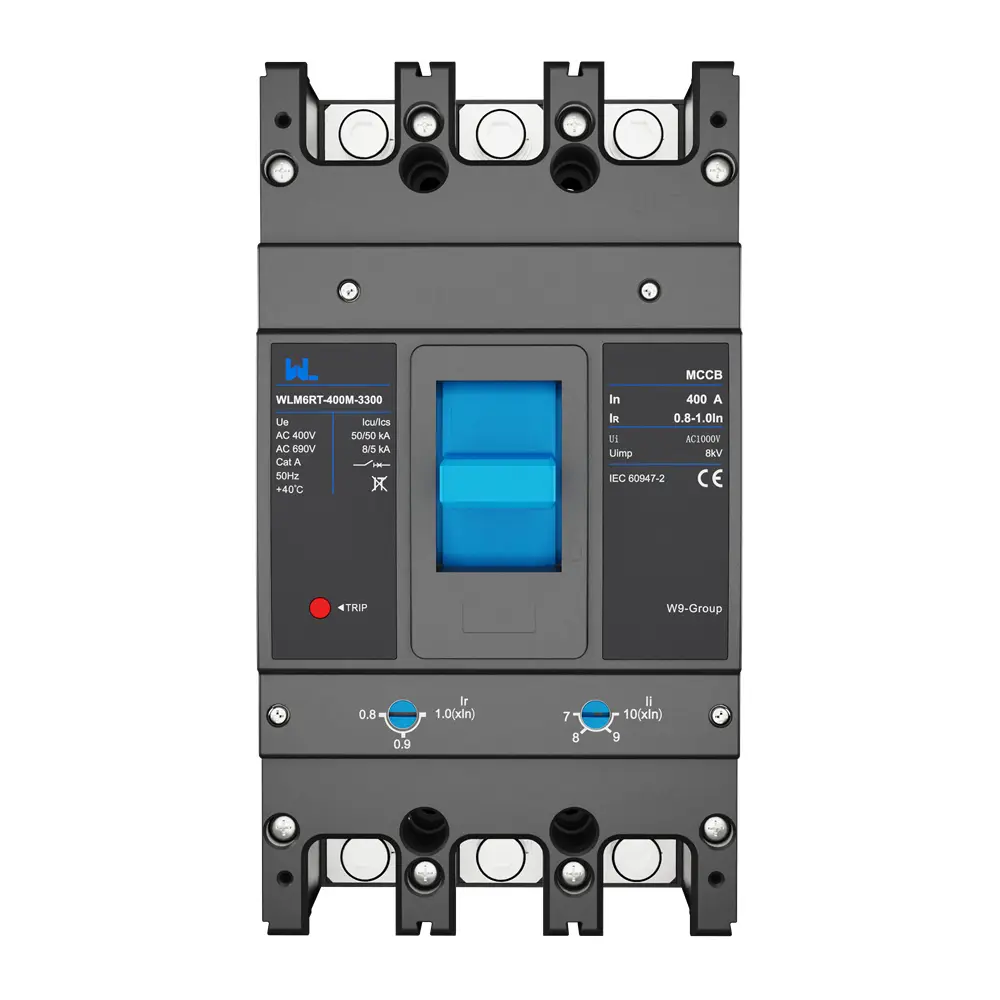 Adjustable Mccb WLM6RT-400A-3300 3P  WLM6RT Series 400vac Thermal magnetic type moulded case circuit breaker 400V/690V MCCB 400A  3 Poles
