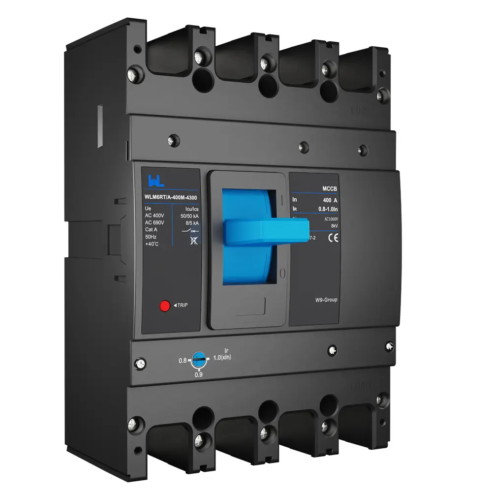 Adjustable Mccb WLM6RT-400A-3300 3P  WLM6RT Series 400vac Thermal magnetic type moulded case circuit breaker 400V/690V MCCB 400A  3 Poles