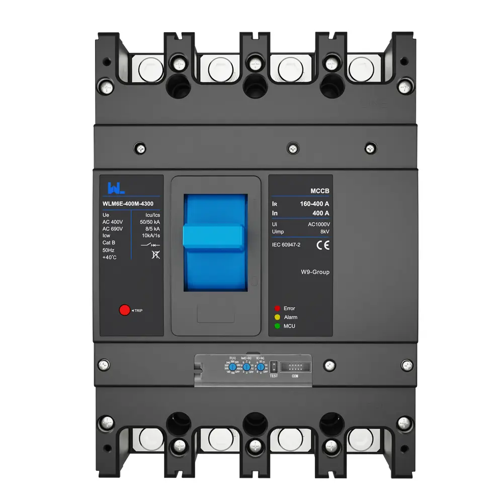 MCCB circuit breaker WLM6E-400A-3300 3P/4P  WLM6E Series MCCB electronic circuit breaker 400V/690V 400A 3 poles/4 poles