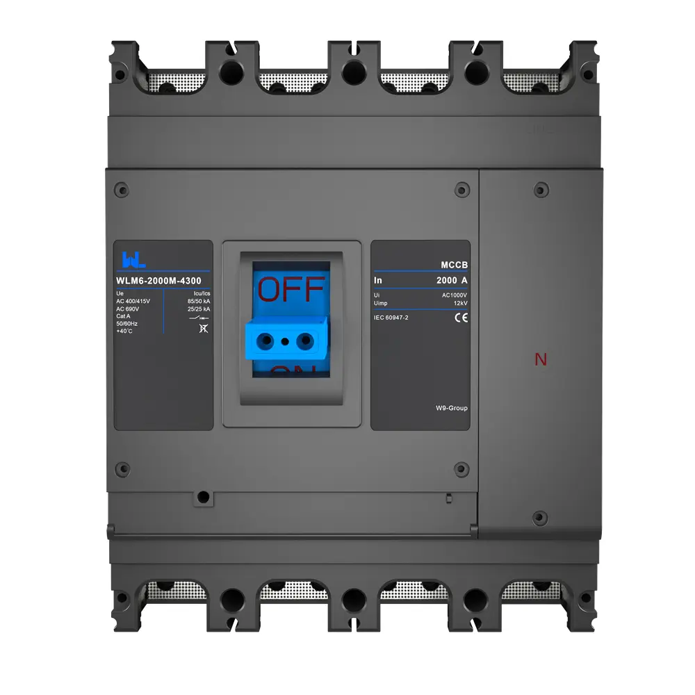 MCCB circuit breaker WLM6-2000A-3300 3P/4P  WLM6 Series  thermal magnetic type breaker 400V/690V 2000 amp 3/4 Poles
