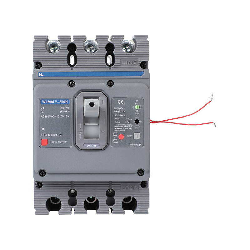 WLM8LY-250H-3300 WLM8LY Series earth leakage protection type Residual Current Circuit breaker  400V 250A 3 poles mccb breaker