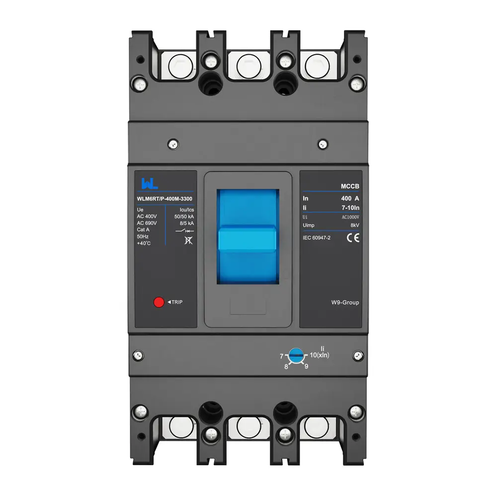 Adjustable Mccb WLM6RT-400A-3300 3P  WLM6RT Series 400vac Thermal magnetic type moulded case circuit breaker 400V/690V MCCB 400A  3 Poles