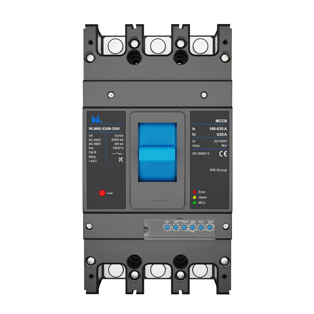 MCCB circuit breaker WLM6E-630A-3300 3P/4P  WLM6E SeriesMCCB electronic circuit breaker 400V/690V 630A 3 poles/4 poles lsig breaker