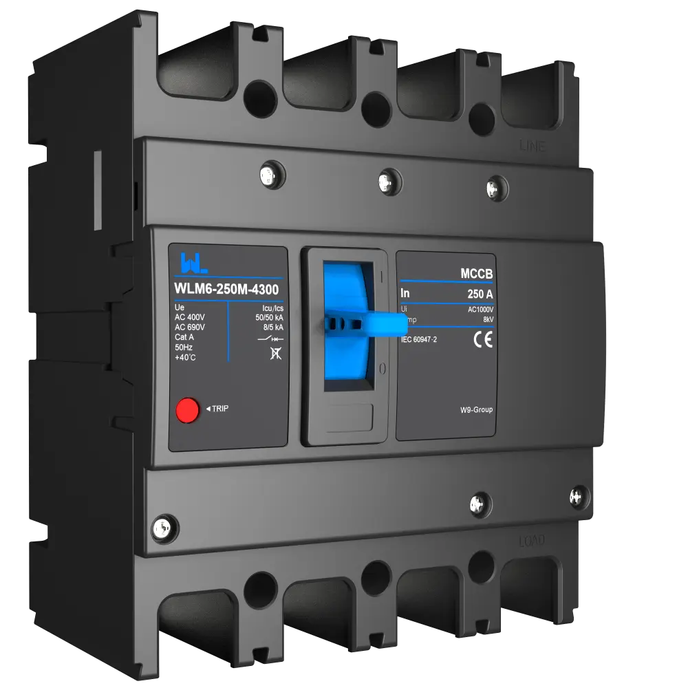 Molded case circuit breaker features maintain electrical safety and systems