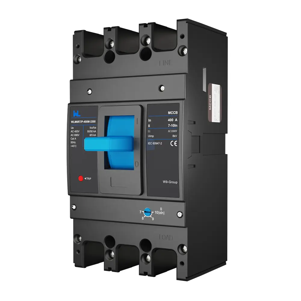 Adjustable Mccb WLM6RT-400A-3300 3P  WLM6RT Series 400vac Thermal magnetic type moulded case circuit breaker 400V/690V MCCB 400A  3 Poles