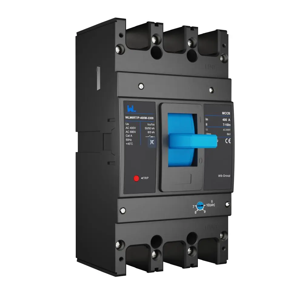 Adjustable Mccb WLM6RT-400A-3300 3P  WLM6RT Series 400vac Thermal magnetic type moulded case circuit breaker 400V/690V MCCB 400A  3 Poles