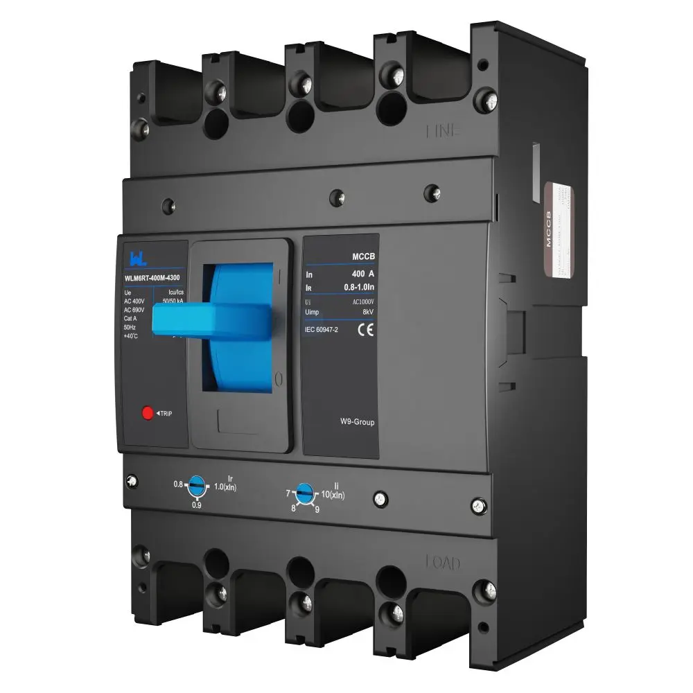 Adjustable Mccb WLM6RT-400A-3300 3P  WLM6RT Series 400vac Thermal magnetic type moulded case circuit breaker 400V/690V MCCB 400A  3 Poles