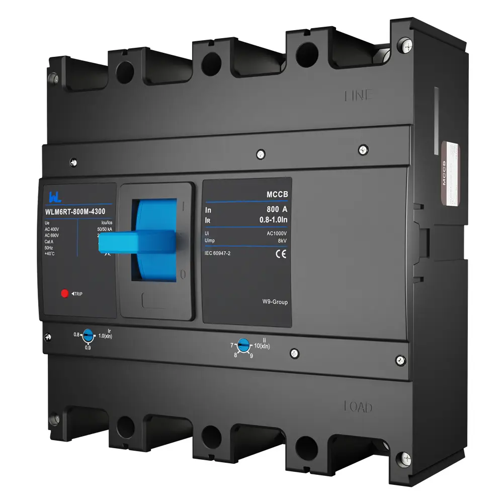 Adjustable Mccb WLM6RT-800A-3300 3P  WLM6RT Series  Molded Case Circuit Breaker breaker 400V/690V 800 amp 3 Poles
