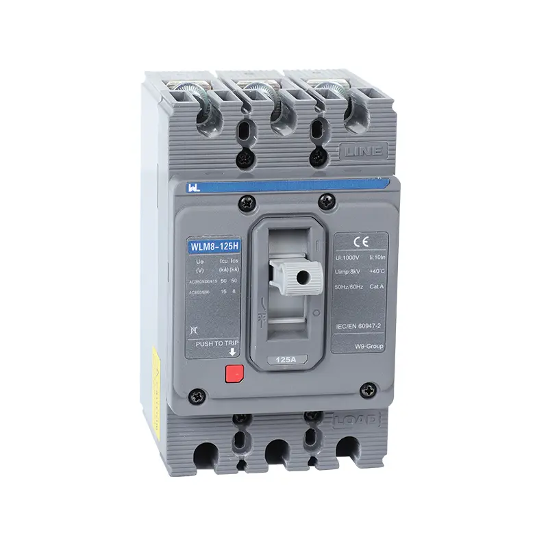 WLM8-125H-3300 3P 125 amp circuit breaker thermal and magnetic circuit breaker moulded case circuit breaker mccb