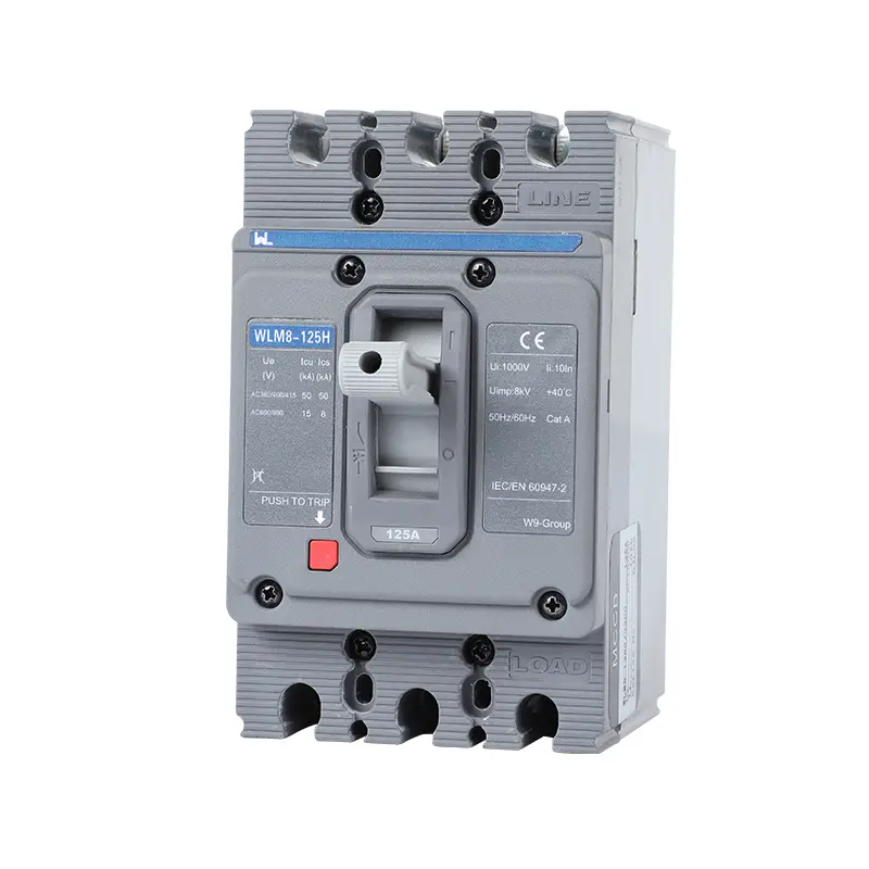 WLM8-125H-3300 3P 125 amp circuit breaker thermal and magnetic circuit breaker moulded case circuit breaker mccb