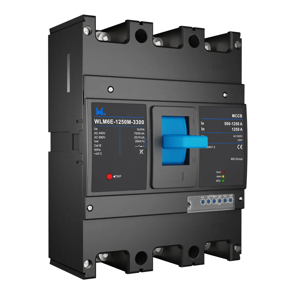 MCCB circuit breaker WLM6E-1250A-3300 3P/4P WLM6E Series MCCB 1250A electronic circuit breaker 400V/690V 3 Poles/4 Poles