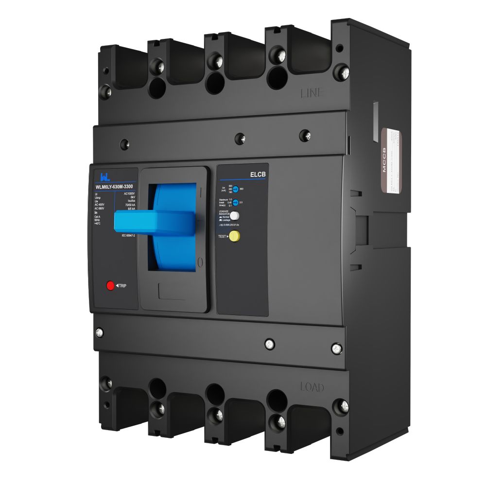WLM6LY-630A-4300 4P   WLM6L Series earth leakage protection type circuit breaker 400V 630a 3 poles 4 Poles  mccb breaker