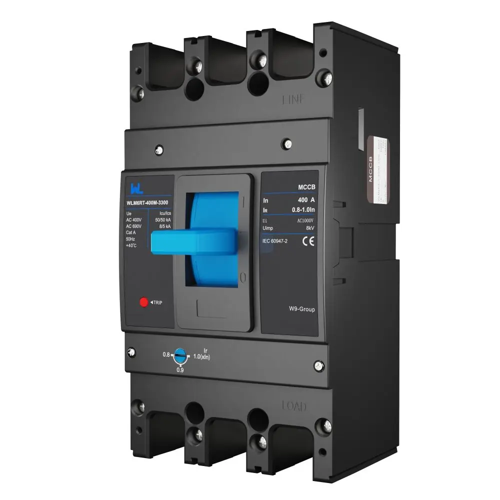 Adjustable Mccb WLM6RT-400A-3300 3P  WLM6RT Series 400vac Thermal magnetic type moulded case circuit breaker 400V/690V MCCB 400A  3 Poles