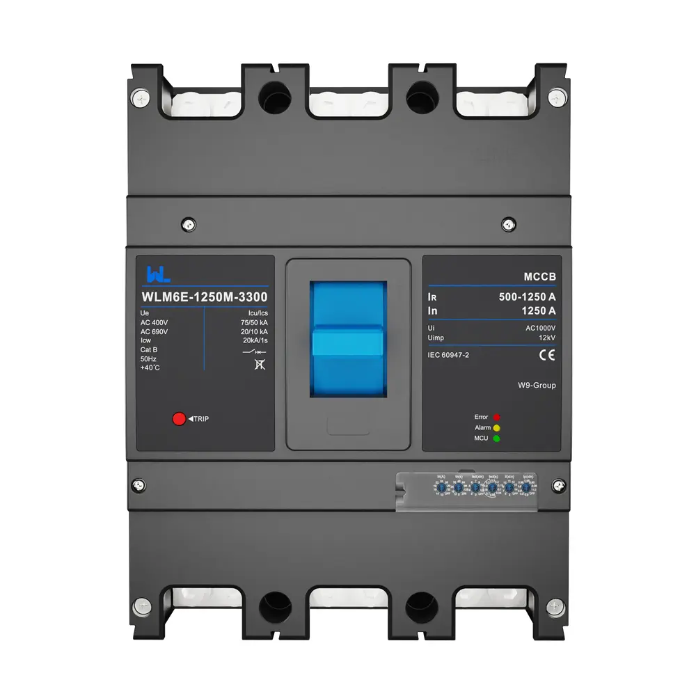 MCCB circuit breaker WLM6E-1250A-3300 3P/4P WLM6E Series MCCB 1250A electronic circuit breaker 400V/690V 3 Poles/4 Poles