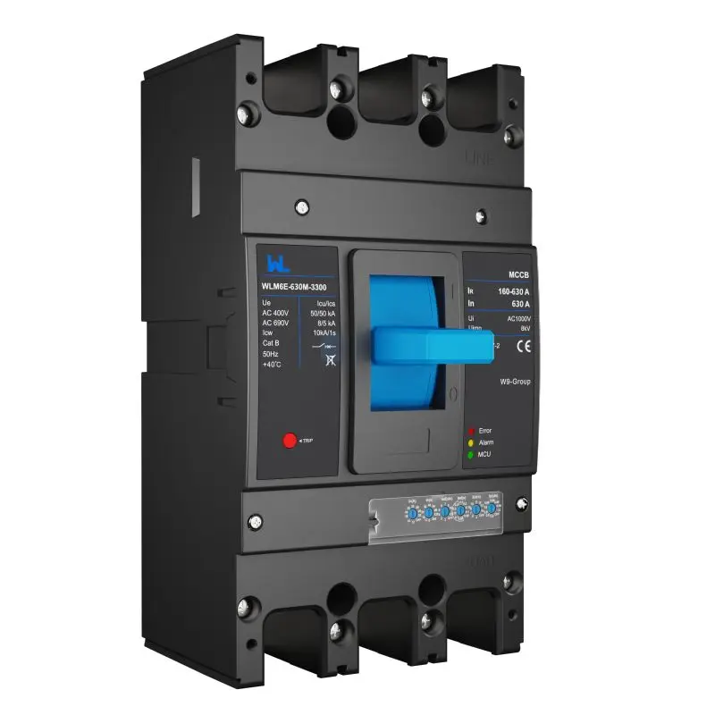 MCCB circuit breaker WLM6E-630A-3300 3P/4P  WLM6E SeriesMCCB electronic circuit breaker 400V/690V 630A 3 poles/4 poles lsig breaker