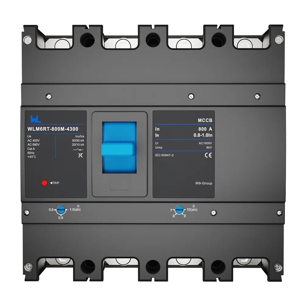 Adjustable Mccb WLM6RT-800A-3300 3P  WLM6RT Series  Molded Case Circuit Breaker breaker 400V/690V 800 amp 3 Poles