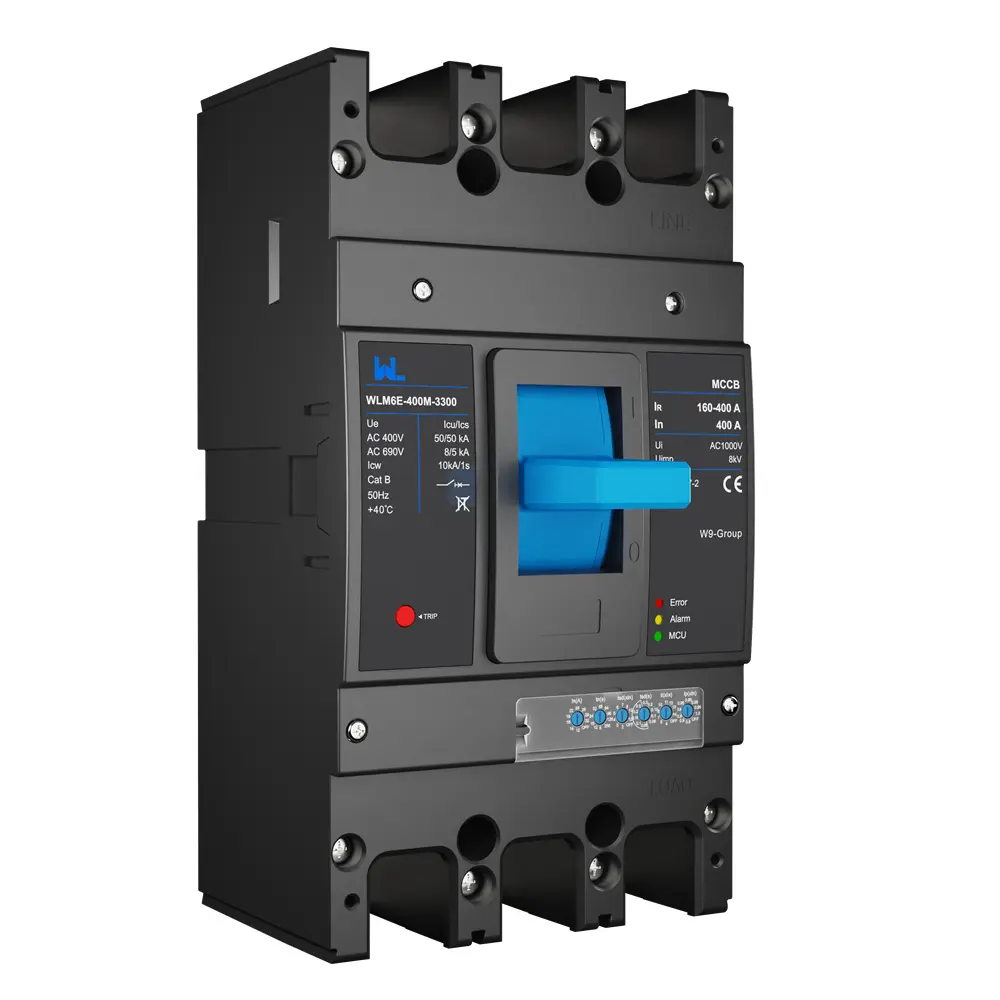 MCCB circuit breaker WLM6E-400A-3300 3P/4P  WLM6E Series MCCB electronic circuit breaker 400V/690V 400A 3 poles/4 poles