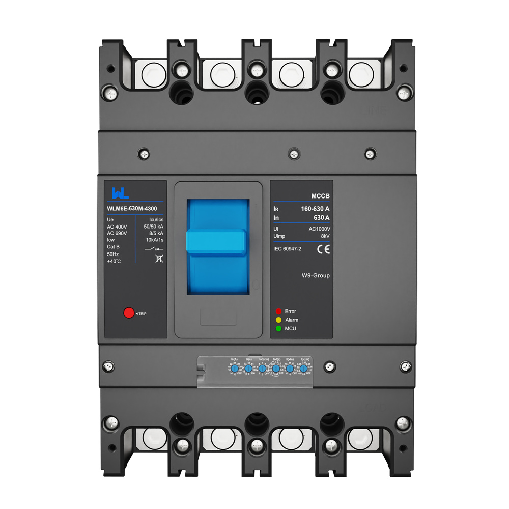 MCCB circuit breaker WLM6E-630A-3300 3P/4P  WLM6E SeriesMCCB electronic circuit breaker 400V/690V 630A 3 poles/4 poles lsig breaker