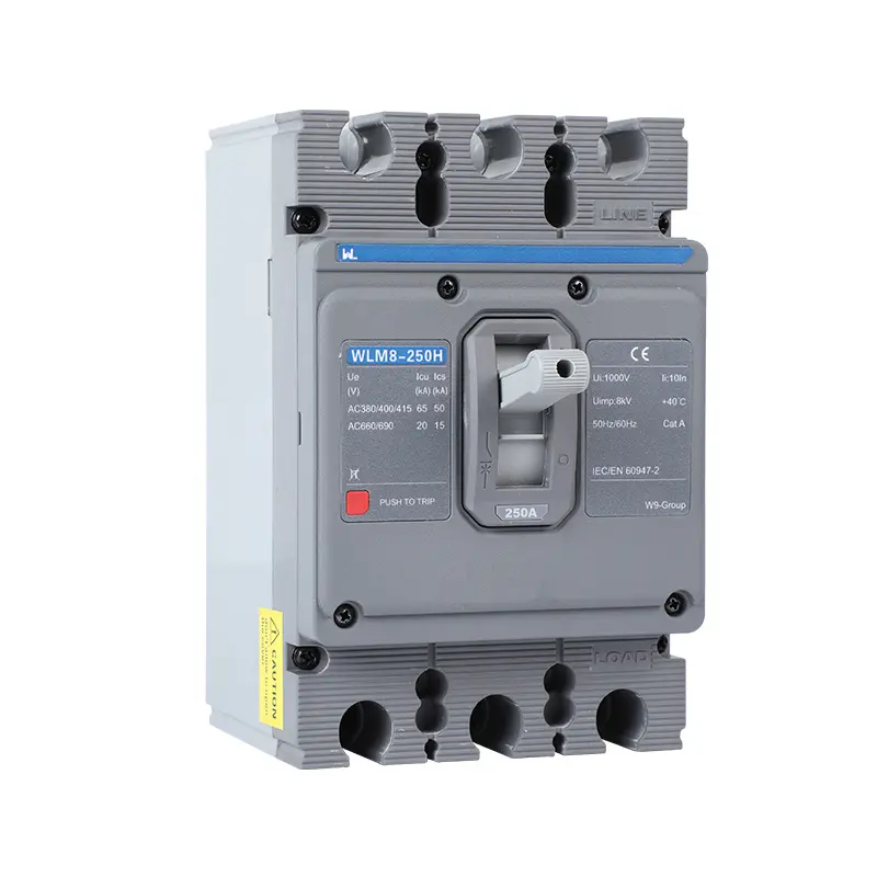 WLM8-250H-3300 3P 250 amp circuit breaker thermal and magnetic circuit breaker thermal magnetic release mccb