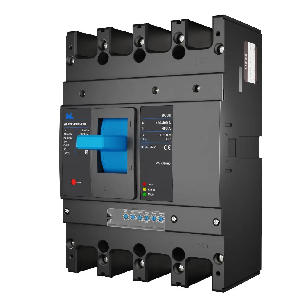 MCCB circuit breaker WLM6E-400A-3300 3P/4P  WLM6E Series MCCB electronic circuit breaker 400V/690V 400A 3 poles/4 poles