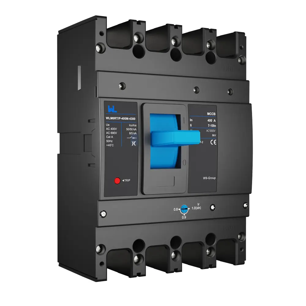 Adjustable Mccb WLM6RT-400A-3300 3P  WLM6RT Series 400vac Thermal magnetic type moulded case circuit breaker 400V/690V MCCB 400A  3 Poles