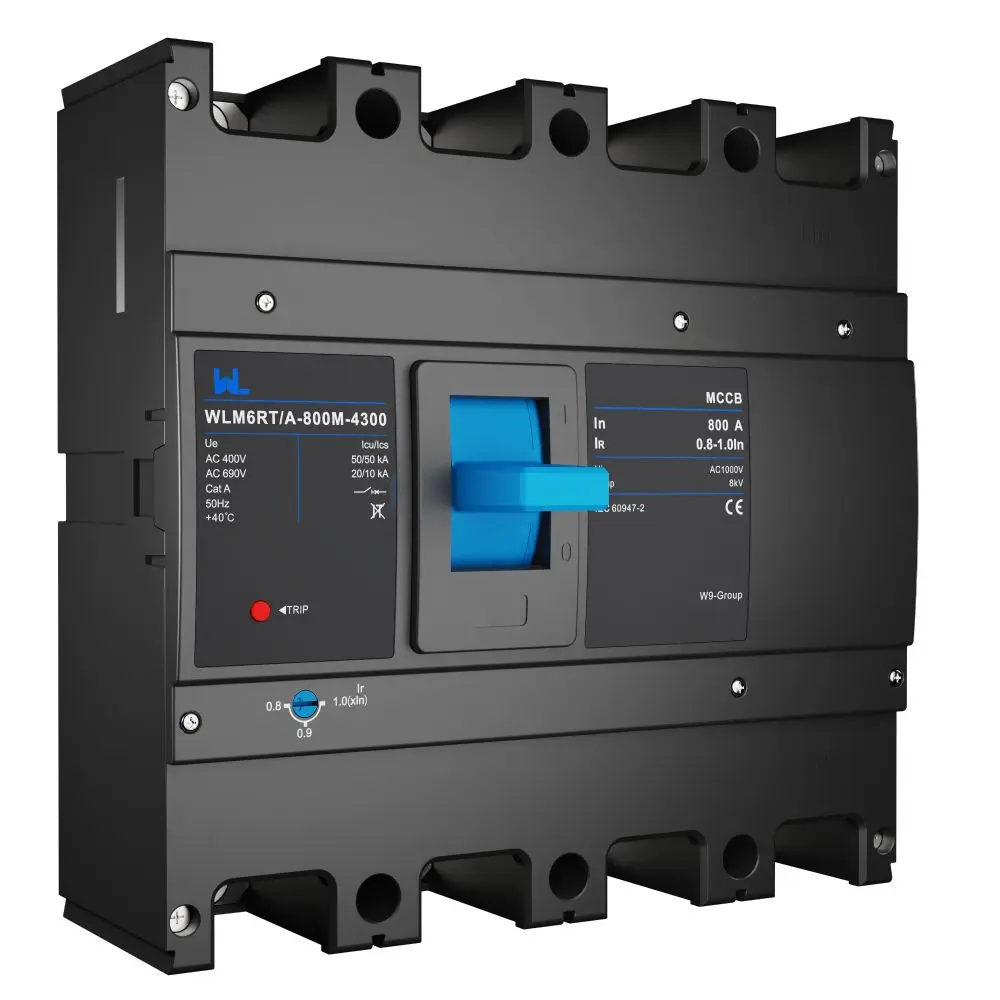 Adjustable Mccb WLM6RT-800A-3300 3P  WLM6RT Series  Molded Case Circuit Breaker breaker 400V/690V 800 amp 3 Poles