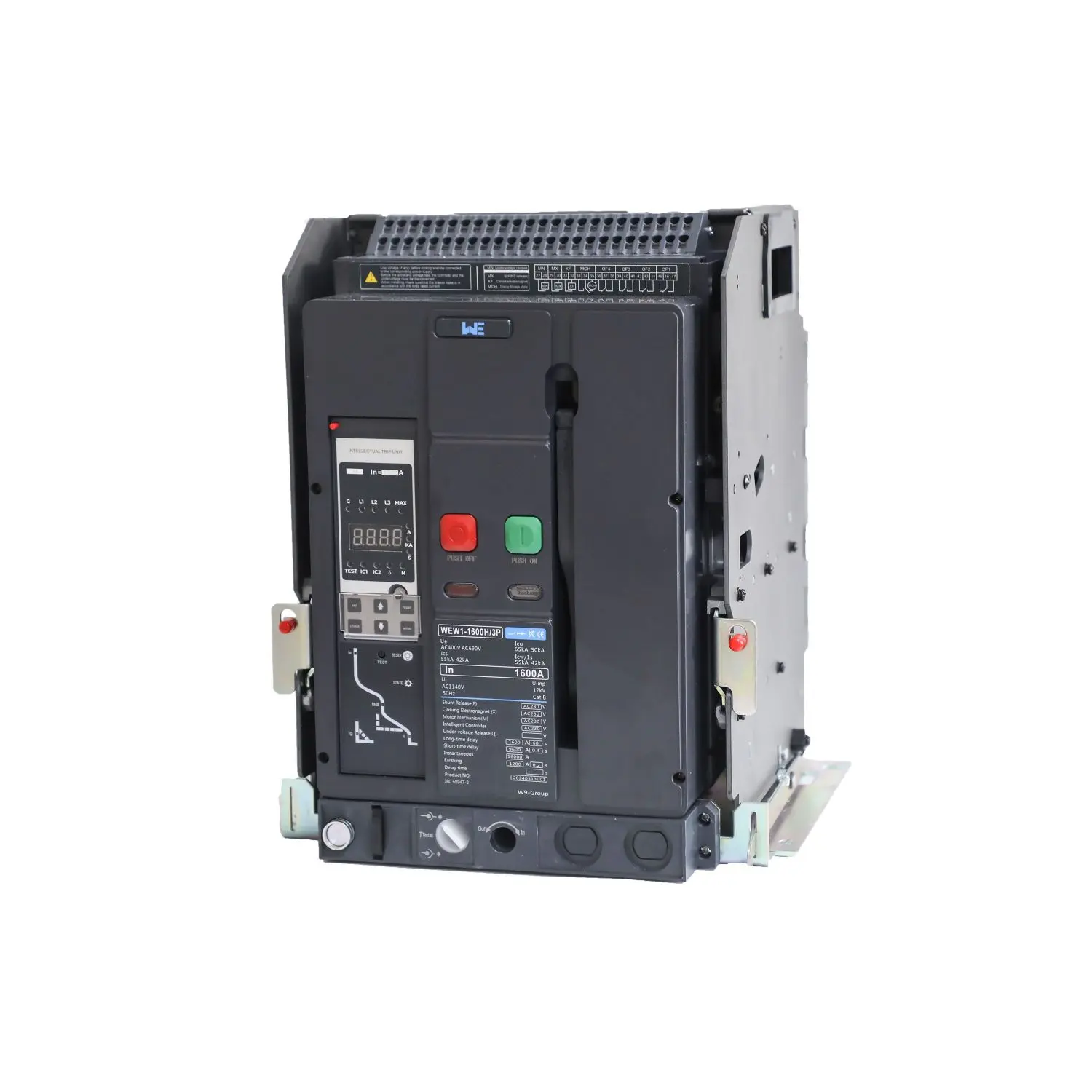 Air circuit breaker WEW1-1600 breaker withdrawable type acb  fixed type 400VAC/690VAC 1600 amp 3/4p acb