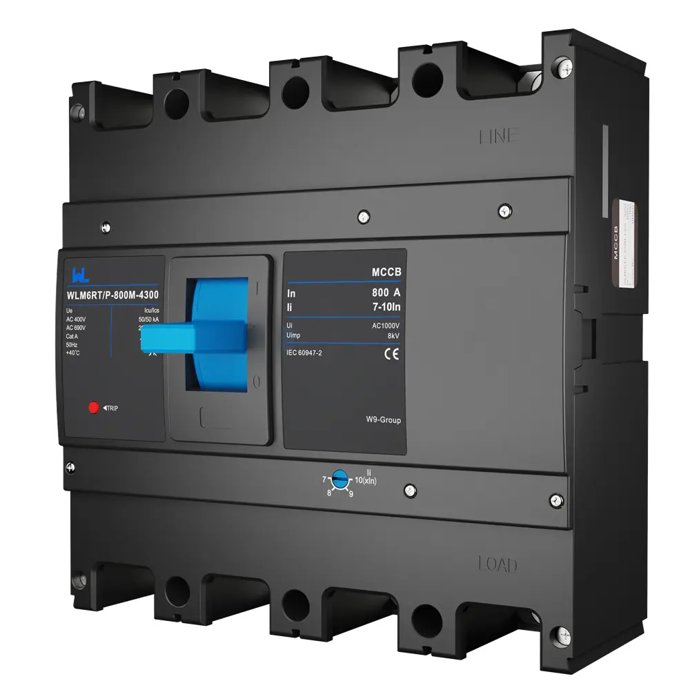Adjustable Mccb WLM6RT-800A-3300 3P  WLM6RT Series  Molded Case Circuit Breaker breaker 400V/690V 800 amp 3 Poles