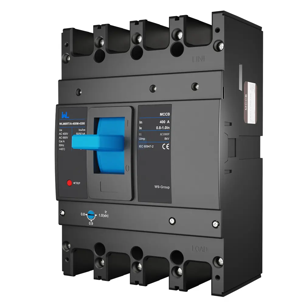 Adjustable Mccb WLM6RT-400A-3300 3P  WLM6RT Series 400vac Thermal magnetic type moulded case circuit breaker 400V/690V MCCB 400A  3 Poles
