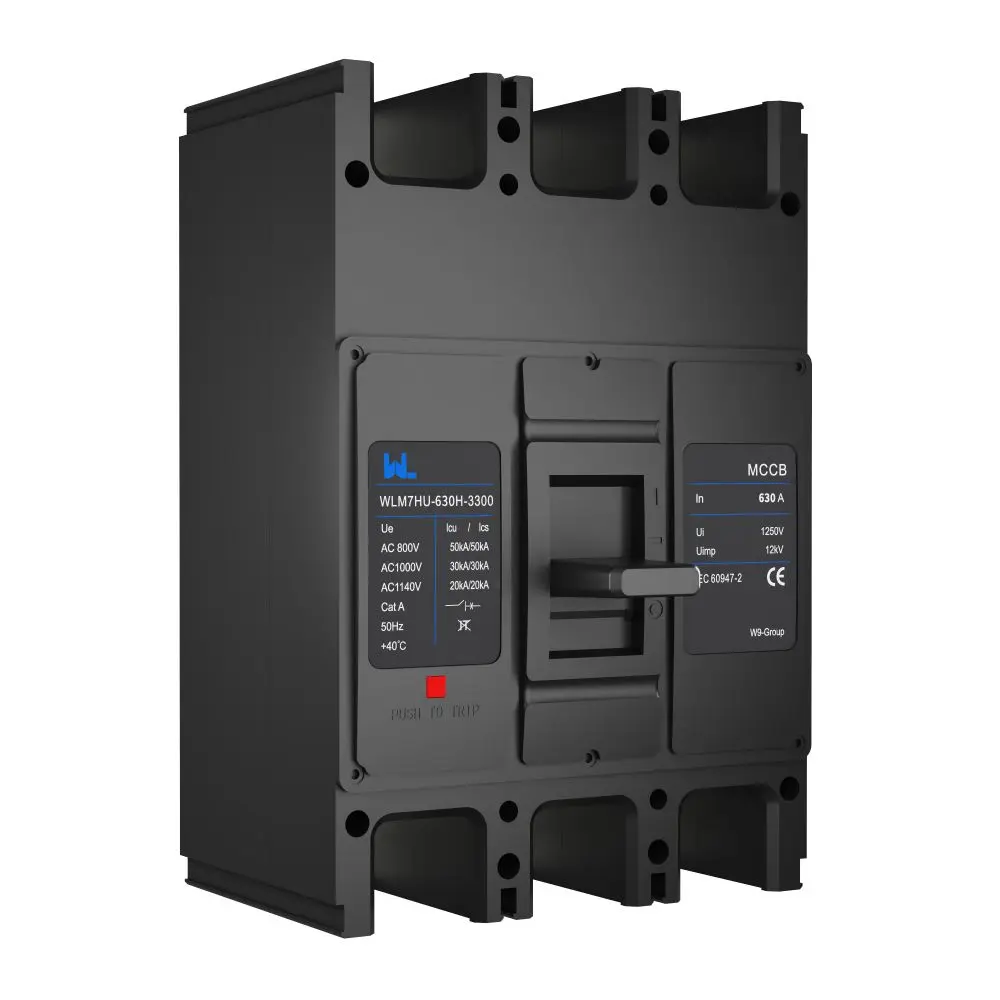 WLM7HU-630-3300 3P   Photovoltaic solar type molded case circuit breaker solar mccb 800VAC/1000VAC/1140VAC 630A 3 Poles