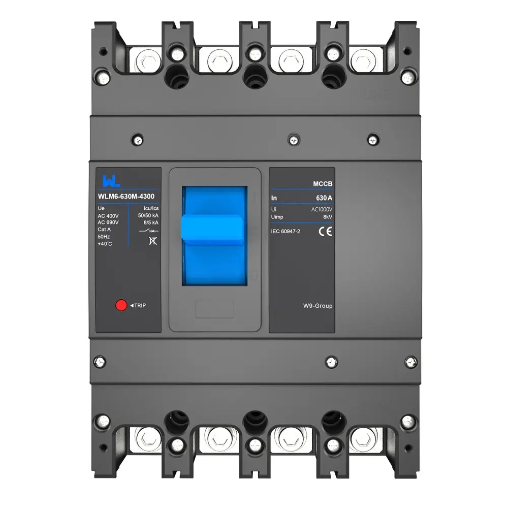 WLM6-630A-3300 3P/4P  WLM6 Series thermal magnetic type mccb 400V/690V 630 amp 3/4 Poles