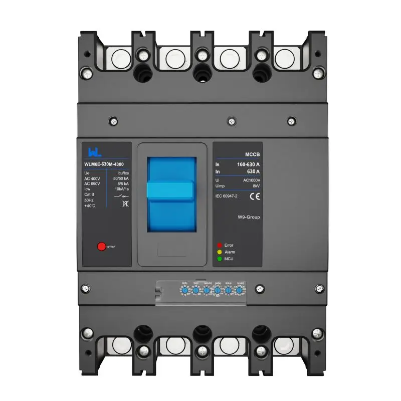 MCCB circuit breaker WLM6E-630A-3300 3P/4P  WLM6E SeriesMCCB electronic circuit breaker 400V/690V 630A 3 poles/4 poles lsig breaker
