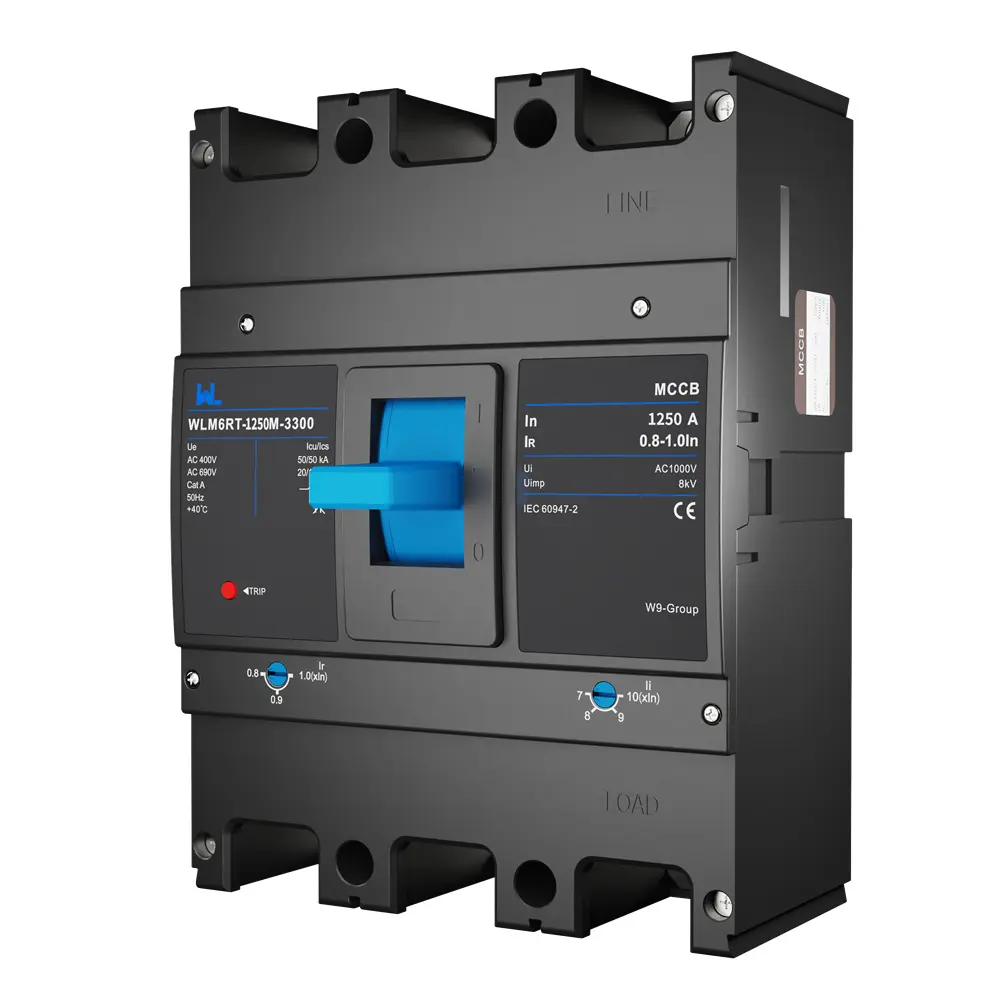 Adjustable mccb WLM6RT-1250A-3300 3P  WLM6RT Series  Moulded Case Circuit Breaker400V/690V mccb 800A 3 Poles