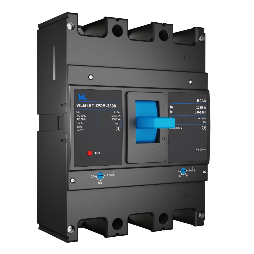 Adjustable mccb WLM6RT-1250A-3300 3P  WLM6RT Series  Moulded Case Circuit Breaker400V/690V mccb 800A 3 Poles