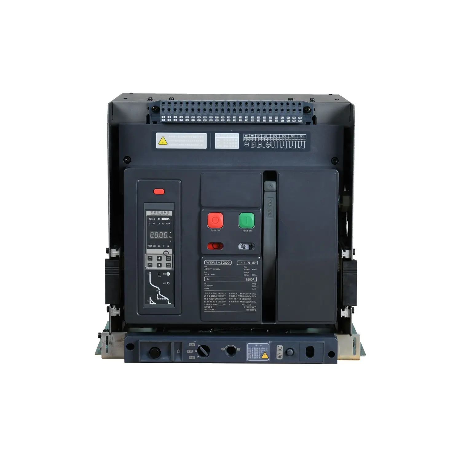 Air circuit breaker WEW1-3200  acb withdrawable type acb  fixed type 400VAC/690VAC  3200A 3/4p acb