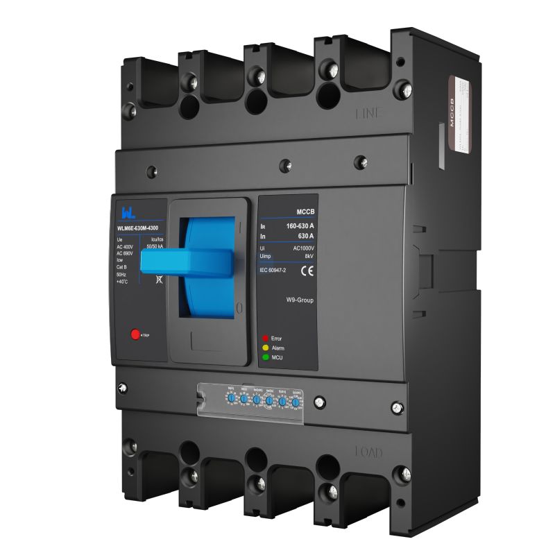 MCCB circuit breaker WLM6E-630A-3300 3P/4P  WLM6E SeriesMCCB electronic circuit breaker 400V/690V 630A 3 poles/4 poles lsig breaker