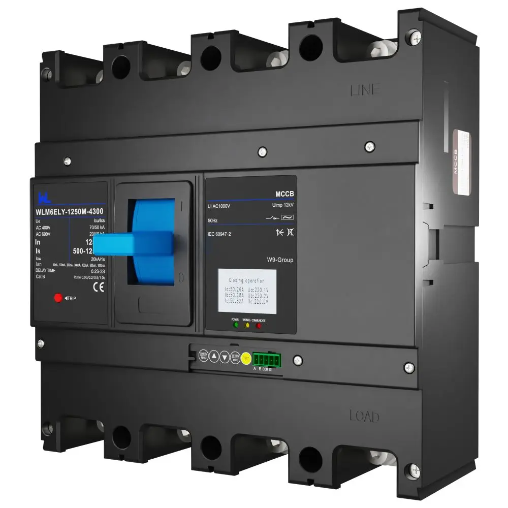 WLM6ELY-1250A-4300 3P  WLM6E Series electronic circuit breaker lsig circuit breaker MCCB 1250A 4 Poles