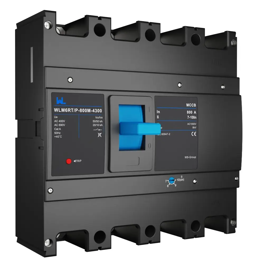 Adjustable Mccb WLM6RT-800A-3300 3P  WLM6RT Series  Molded Case Circuit Breaker breaker 400V/690V 800 amp 3 Poles