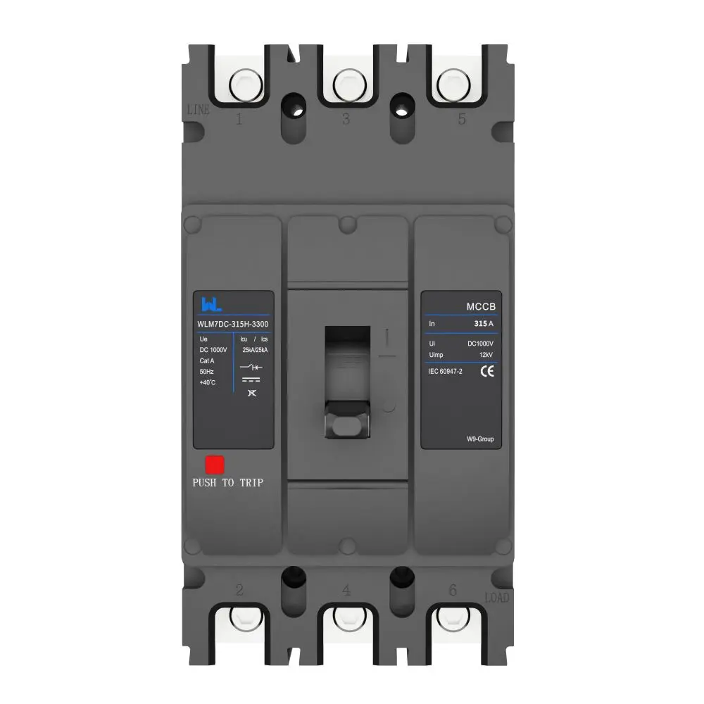 WLM7DC-315A-3300 2P/3P WLM7DC Series Photovoltaic solar type dc mccb 250vdc/500vdc/750VDC/1000VDC/1500VDC 315A 3 Poles