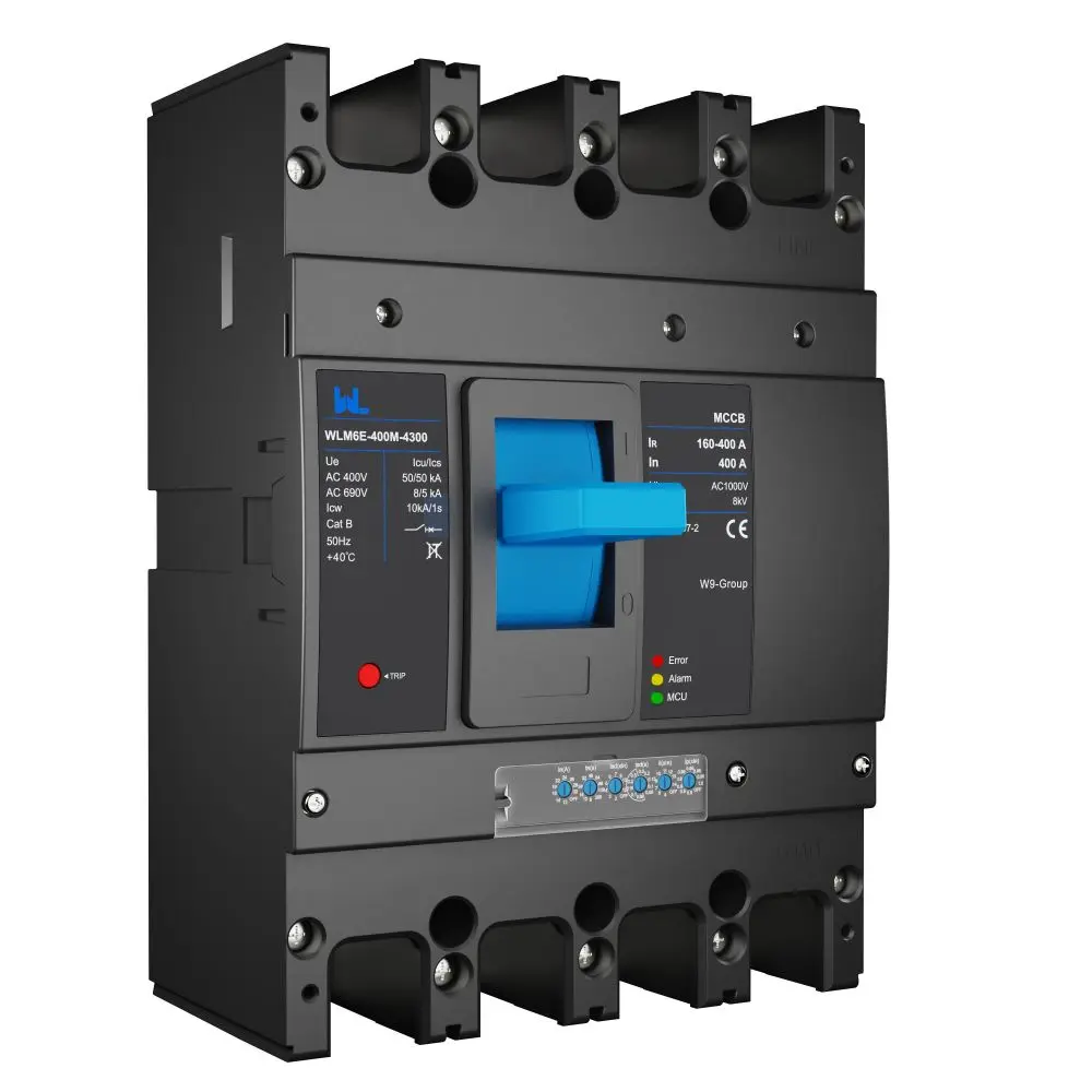 MCCB circuit breaker WLM6E-400A-3300 3P/4P  WLM6E Series MCCB electronic circuit breaker 400V/690V 400A 3 poles/4 poles