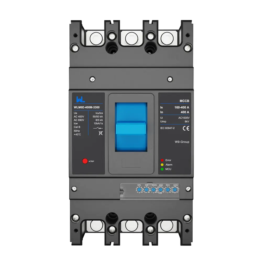 MCCB circuit breaker WLM6E-400A-3300 3P/4P  WLM6E Series MCCB electronic circuit breaker 400V/690V 400A 3 poles/4 poles