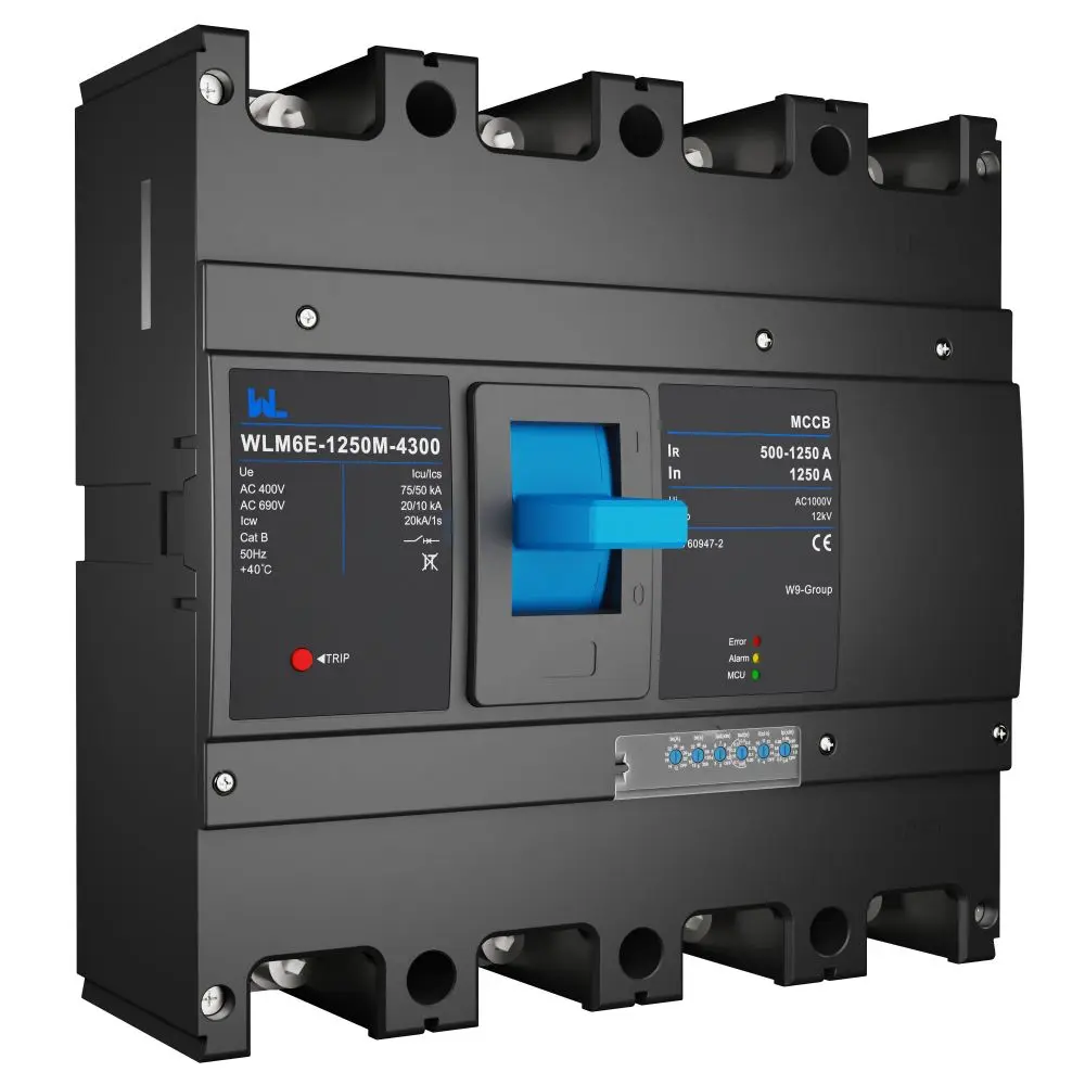 MCCB circuit breaker WLM6E-1250A-3300 3P/4P WLM6E Series MCCB 1250A electronic circuit breaker 400V/690V 3 Poles/4 Poles